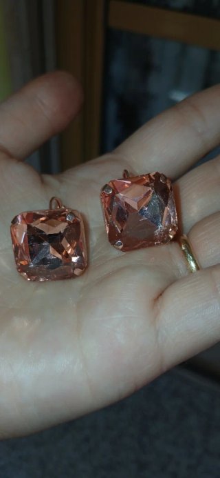Orecchini eleganti color oro 18k e rosa