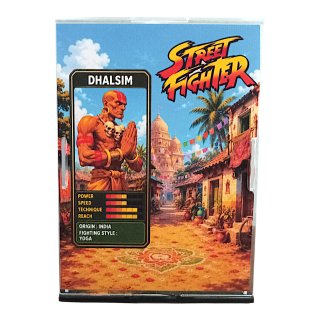 Dhalsim Street Fighter busto 3D dipinto LED