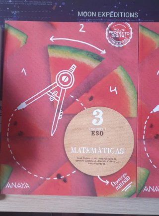 Libros de 1, 2 y 3 trimestre de mates 3 eso