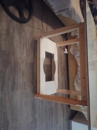 Mesa camilla cristal y madera 4 meses