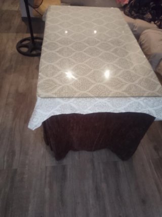 Mesa camilla cristal y madera 4 meses