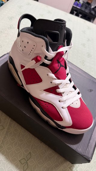 Jordan 6 Carmine Rojo Blanco