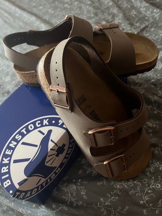 Sandalias Birkenstock Talla 38 Beige/Marrón