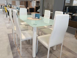Mesa comedor cristal 6 sillas Liquidación