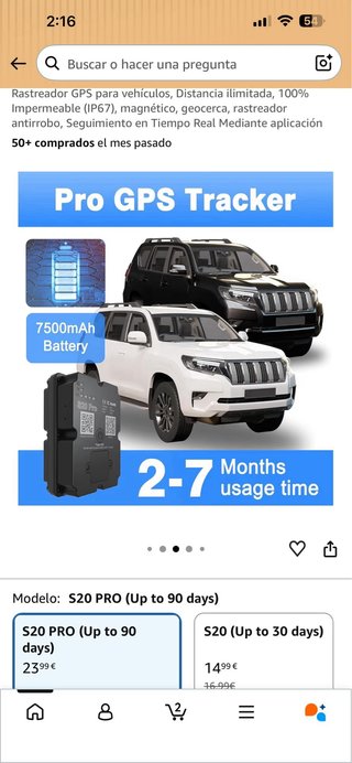 Rastreador GPS S20 PRO (90 días)