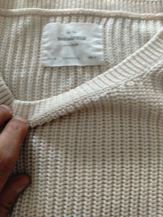 Jersey de rayas beige y negro