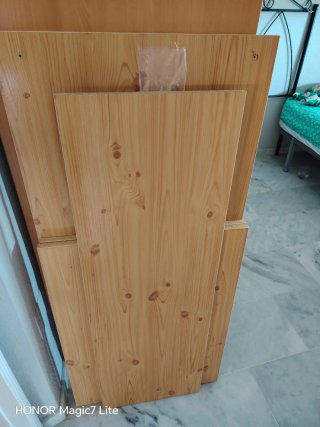 Escritorio de madera natural 120x55 de alto 76