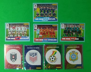 Cromos Panini Mundial 2026. Escudos y selecciones.