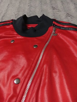 Adidas 2004 Archive Red Biker Jacket XS/S - Y2K