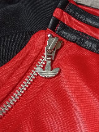 Adidas 2004 Archive Red Biker Jacket XS/S - Y2K