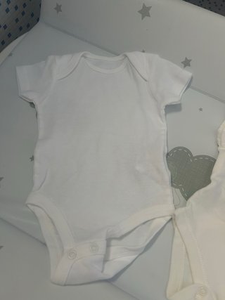 Bodys Manga Corta Bebé Blanco