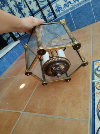 Lámpara de techo colgante dorada