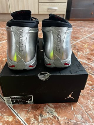 Jordan 14 Zapatillas Plata y Negro