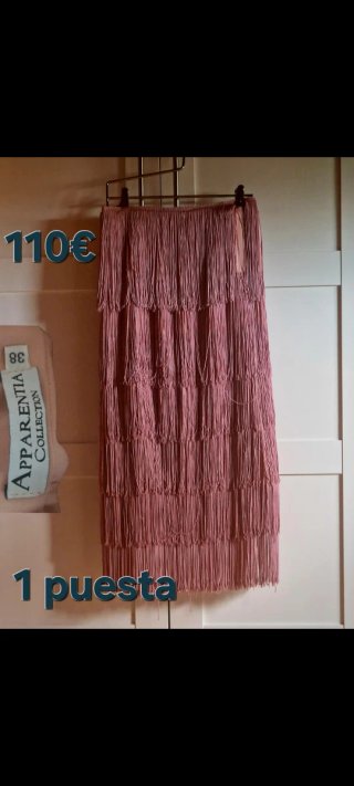 Falda Apparentia Talla 38 Flecos Rosa
