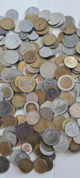 1 kg MONEDAS Italiane 1954-1998 Miste