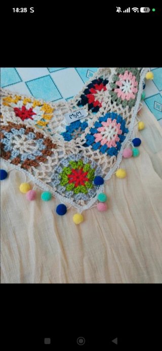 Vestido playero M crochet