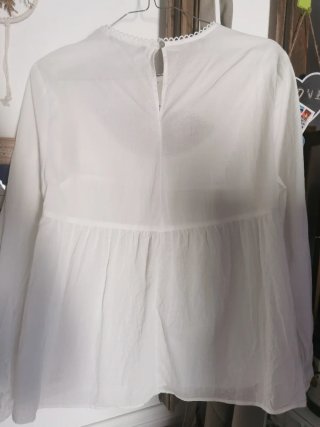 Blusa Zara Blanca Talla M