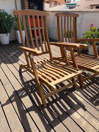 Conjunto Mesa y 6 Sillas Madera Exterior