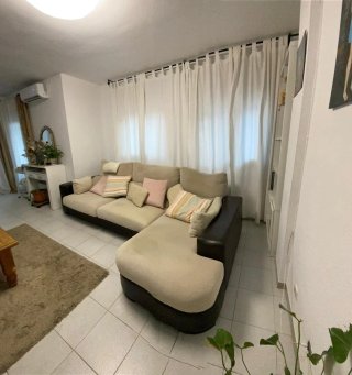 Sofá modular 290x90x80 cm beige y marrón
