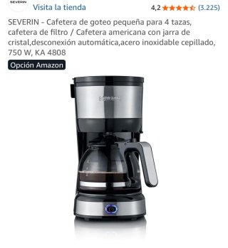 Cafetera de goteo acero inoxidable