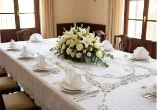 Mantel de Ajuar para 12 Comensales - ¡A Estrenar!
