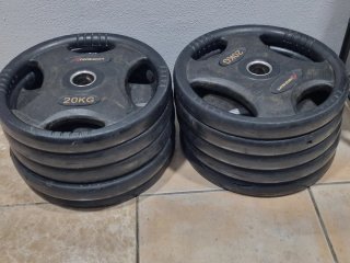 Discos de gimnasio 20kg con goma (profesionales)