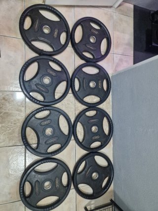 Discos de gimnasio 20kg con goma (profesionales)