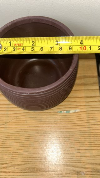 Vaso Pequeno Cerâmica Castanho