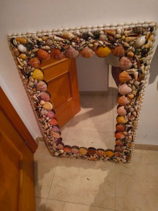 Espejo Marco Decorado Conchas Marinas