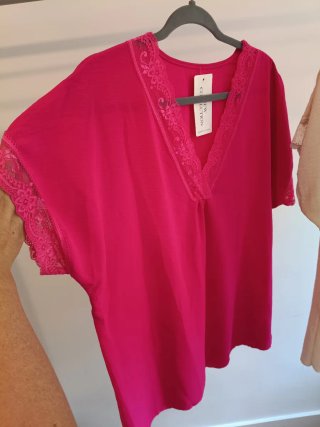 Blusa Lencera Manga Corta