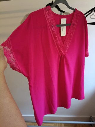 Blusa Lencera Manga Corta