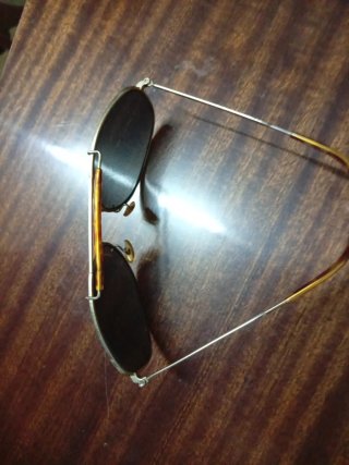 Gafas de sol aviador cristal verde marro