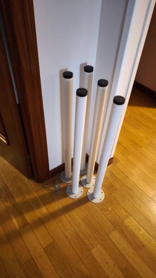 Mesa escritorio blanca esquina Ikea Linmon 120x120