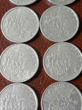 12 Monedas Pesetas Aluminio