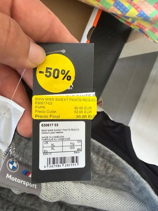 Pantalón Puma BMW Motorsport Gris