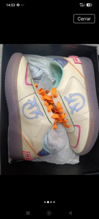 Zapatilla Pinko Beige y Naranja Mujer