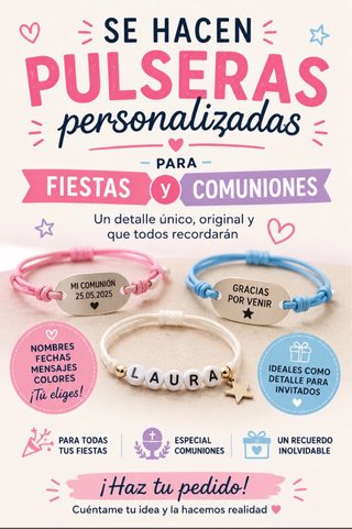Pulseras Personalizadas para Fiestas y Comuniones