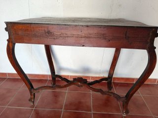 Consola antigua madera tallada