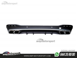 DIFUSOR TRASERO NEGRO CON COLAS CROMO PARA MERCEDES GLE/GLS W167