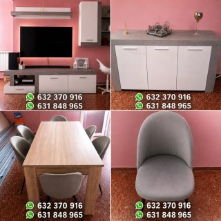 Mesa comedor con 6 sillas muebles tv y mostrador