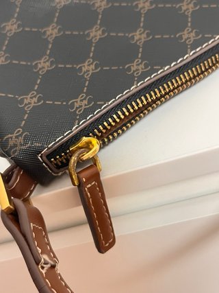 Bolso Mango Jacquard marrón y negro