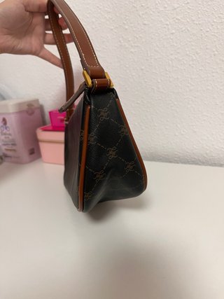 Bolso Mango Jacquard marrón y negro