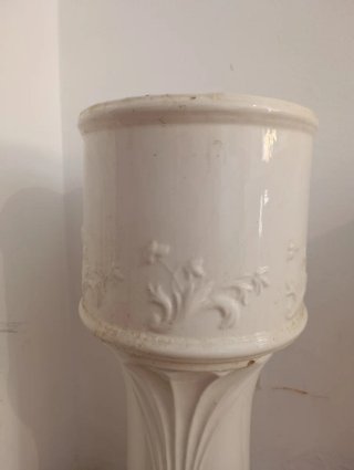 Pareja jardineras vintage cerámica esmaltada