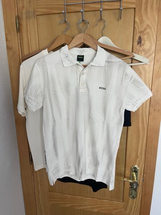 Polo BOSS Blanco Rayas