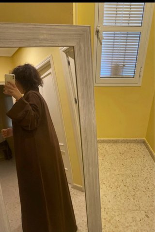 Kimono largo marrón oscuro