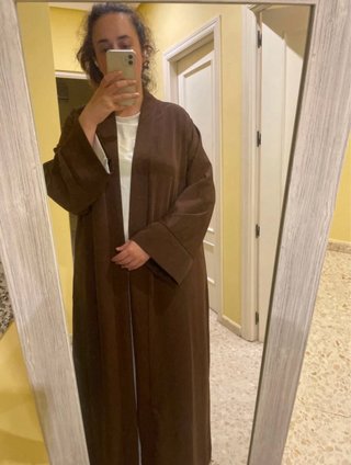 Kimono largo marrón oscuro