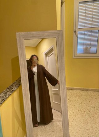 Kimono largo marrón oscuro