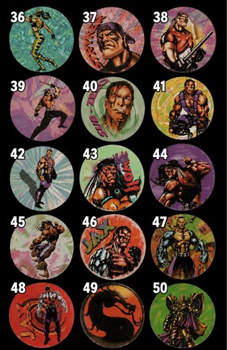 Colección Tazos Mortal Kombat 3 Dunkin (45/50)