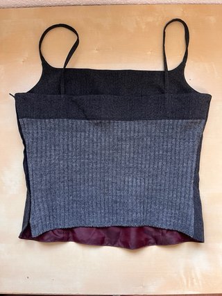 Top Mango Gris Talla M