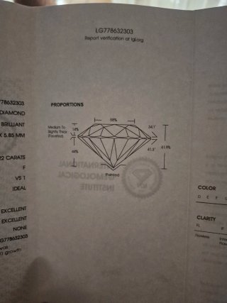 Anello solitario oro 750 più diamante 3.22 ct